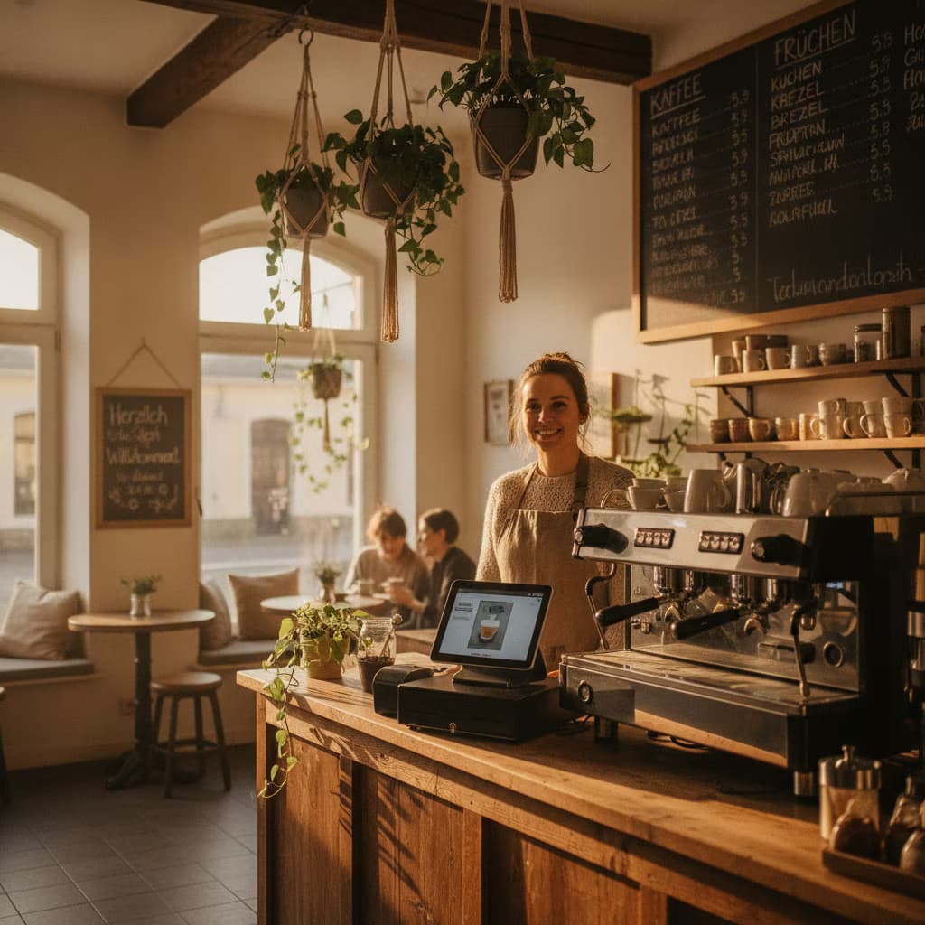 Beispiel: Inhabergeführtes Café · 1 Standort · 4 Mitarbeiter